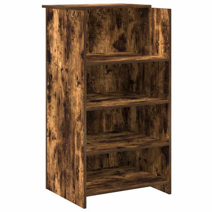 Balie – Receptiebalie – Welkomstbalie – Ontvangstbalie – Balietafel – Gebrande Eikenhout Bruin – 135x50x103,5 cm – Duurzaam Houtmateriaal