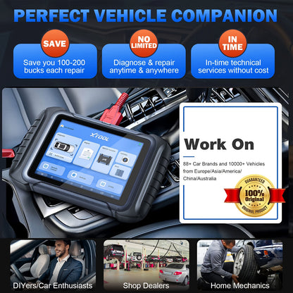 Autodiagnoseapparaat – Auto Scanner – Diagnose Tool – Foutcode Lezer – Autoscanner – 8 Inch Touchscreen – 38+ Servicefuncties – Online ECU Codering