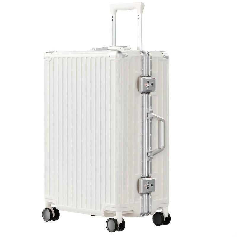 Aluminium Koffer – Handbagage – Reiskoffer – Spinner Koffer – Hardcase Koffer – 28 Inch Wit – Lichtgewicht Aluminium Frame – TSA Slot