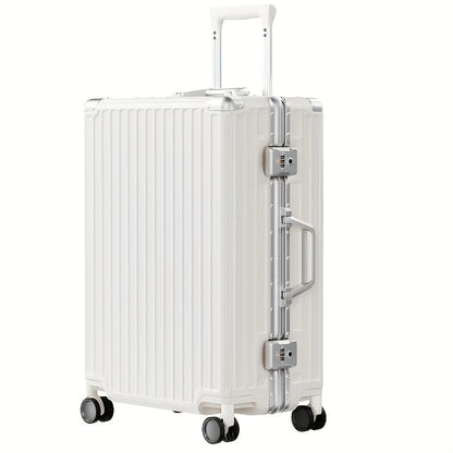 Aluminium Koffer – Handbagage – Reiskoffer – Spinner Koffer – Hardcase Koffer – 28 Inch Wit – Lichtgewicht Aluminium Frame – TSA Slot