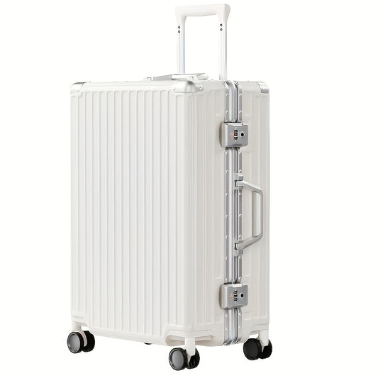 Aluminium Koffer – Handbagage – Reiskoffer – Spinner Koffer – Hardcase Koffer – 28 Inch Wit – Lichtgewicht Aluminium Frame – TSA Slot