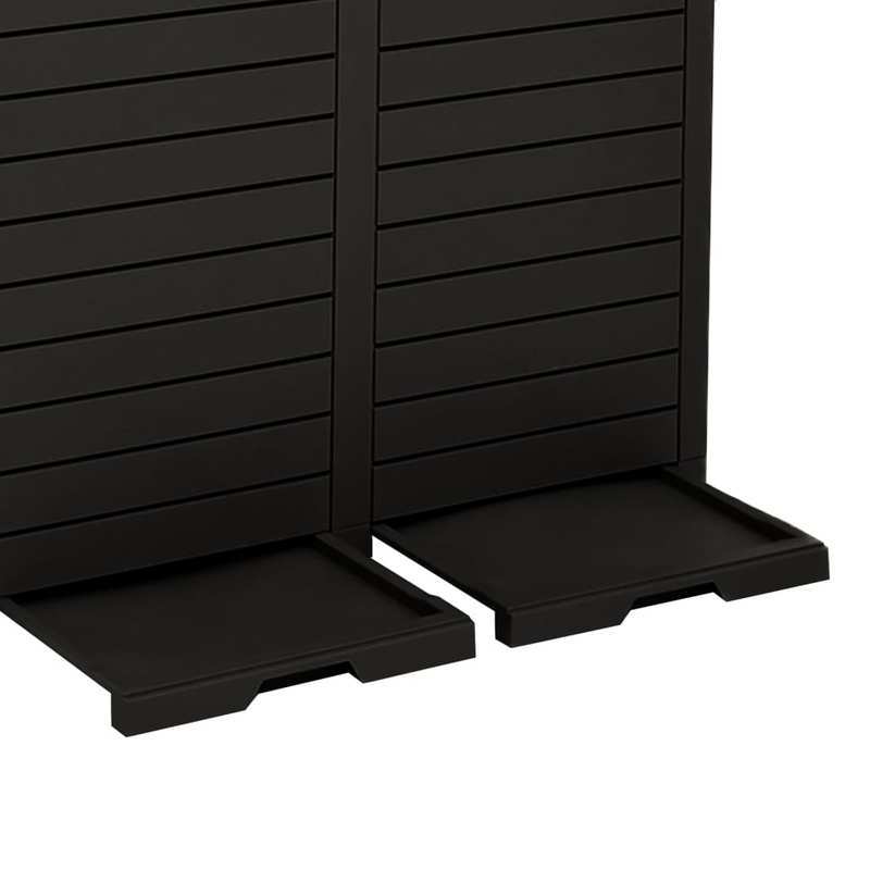Buitenprullenbak – Tuinafvalbak – Afvalcontainer – Gft Bak – Recyclagebak – Zwart – Weerbestendig Polypropyleen – Ventilatie & Stabiele Poten – 78x41x86 cm