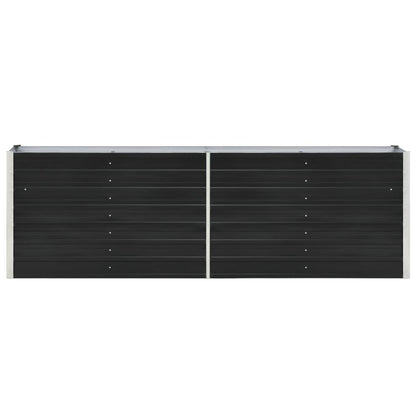 Verhoogde Tuinbak – Verhoogd Tuinbed – Plantenbak – Moestuinbak – Bloembak – Gegalvaniseerd Staal – 240x40x77 cm – Roestbestendig Antraciet