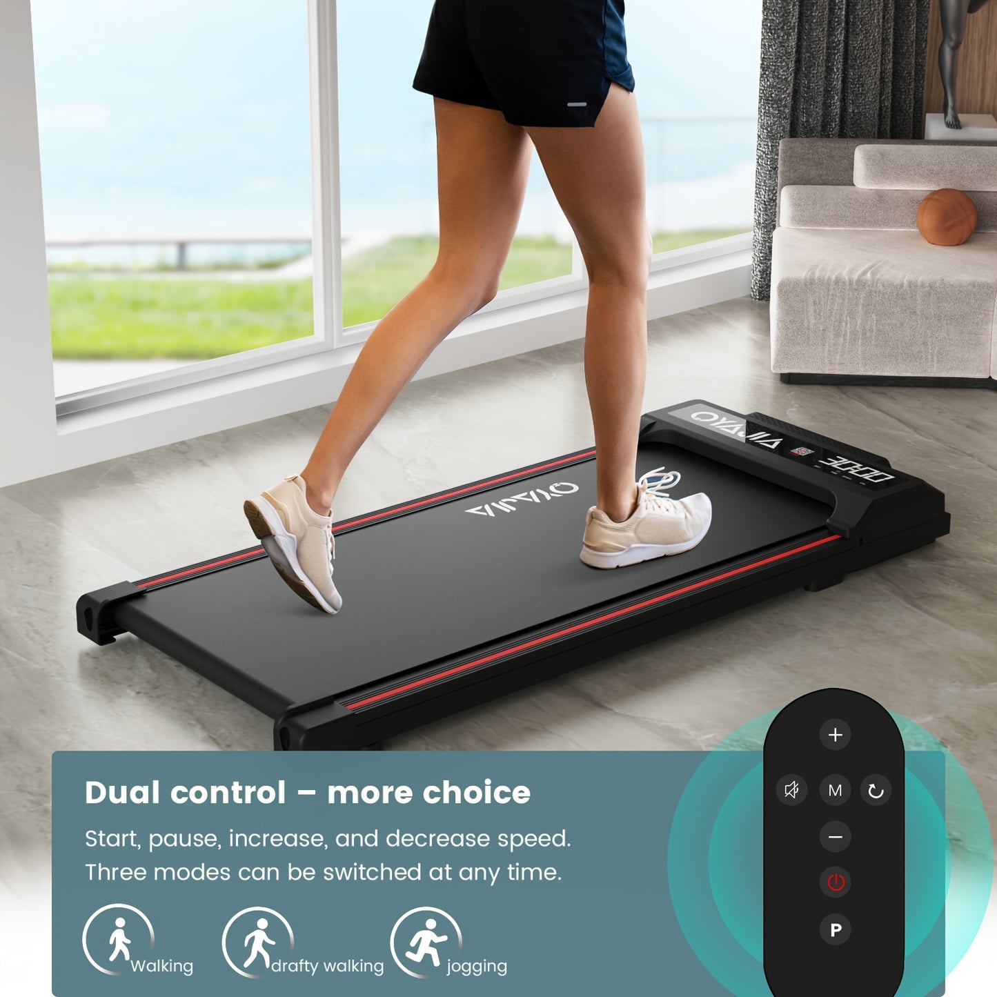 Loopband – Wandelband – Walking Pad – Treadmill – Hometrainer – Inklapbaar – 37,5x90 cm Loopvlak – Draadloze Afstandsbediening en App