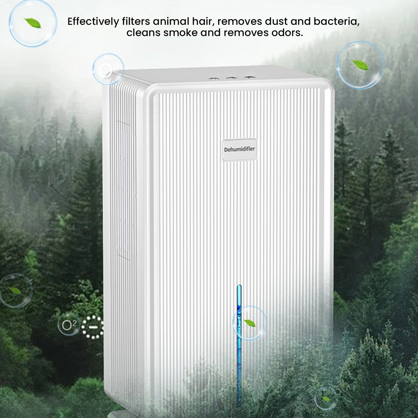Luchtontvochtiger – Vochtvreter – Luchtontvochtiger Voor Kleine Ruimtes – Stil – 3 Liter Waterreservoir – Fluisterstil Met LED-verlichting