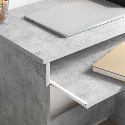 Modern Bureau – Werkplek Meubel – Schrijfdesk – Studiebureau – Thuiswerkplek – Ruim Werkblad 106x40 cm – Stevige Duurzame Constructie – Grijs