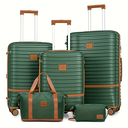 Kofferset – Hardschalige Reisbagage – Spinner Koffer – Reiskoffer Set – Cabin Bagage – ABS Hard Shell – 20/24/28 Inch – Lichtgewicht en Stevig – Groen