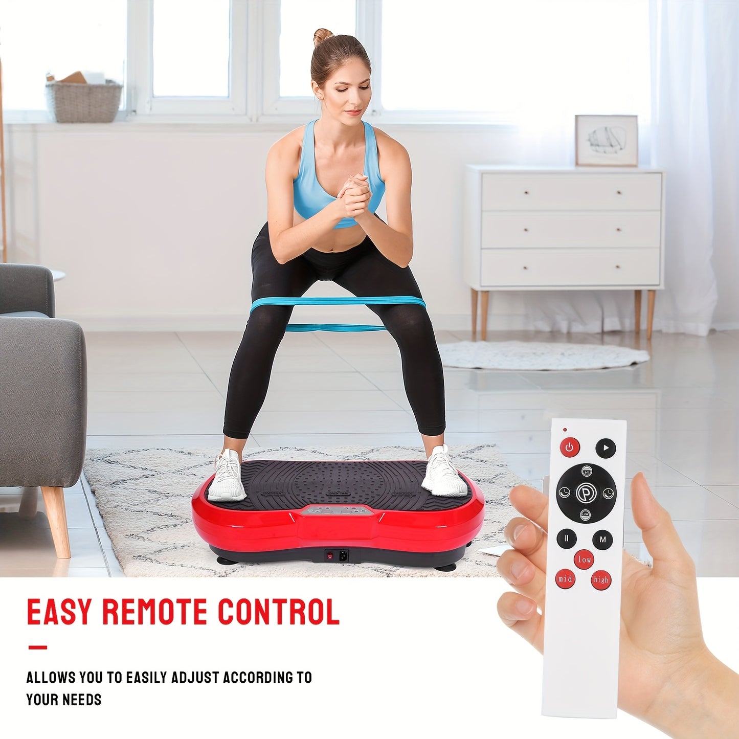 Trilplaat – Vibratieplaat – Vibratietrainer – Fitnessplaat – Powerplate – 120 Intensiteitsniveaus – 10 Trainingsprogramma’s – Stil Geluid – Afstandsbediening – 180 kg Draagvermogen