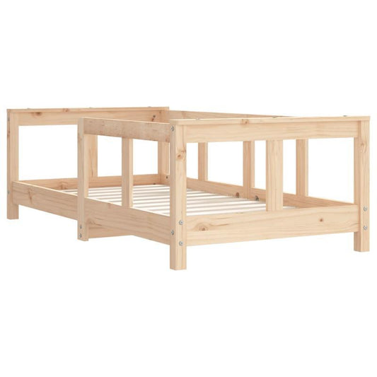 Bedframe – Kinderbed – Ledikant – Juniorbed – Peuterbed – 70x140 Cm – Massief Gebruikt Vurenhout – Verwijderbaar En Duurzaam