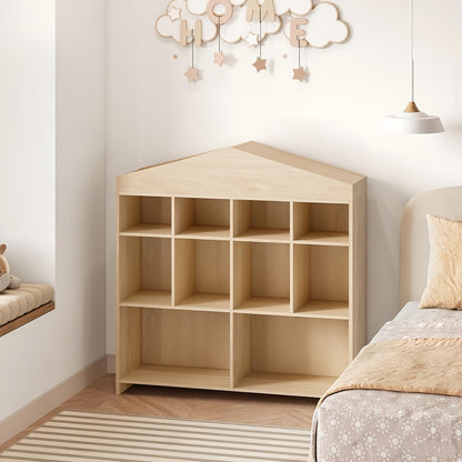 Boekenkast – Boekplank – Boekrekken – Boekenplanken – Boekenkasten – 40,7 Inch 9 Vakken – Duurzaam Niet-Hout Materiaal Natural Beige