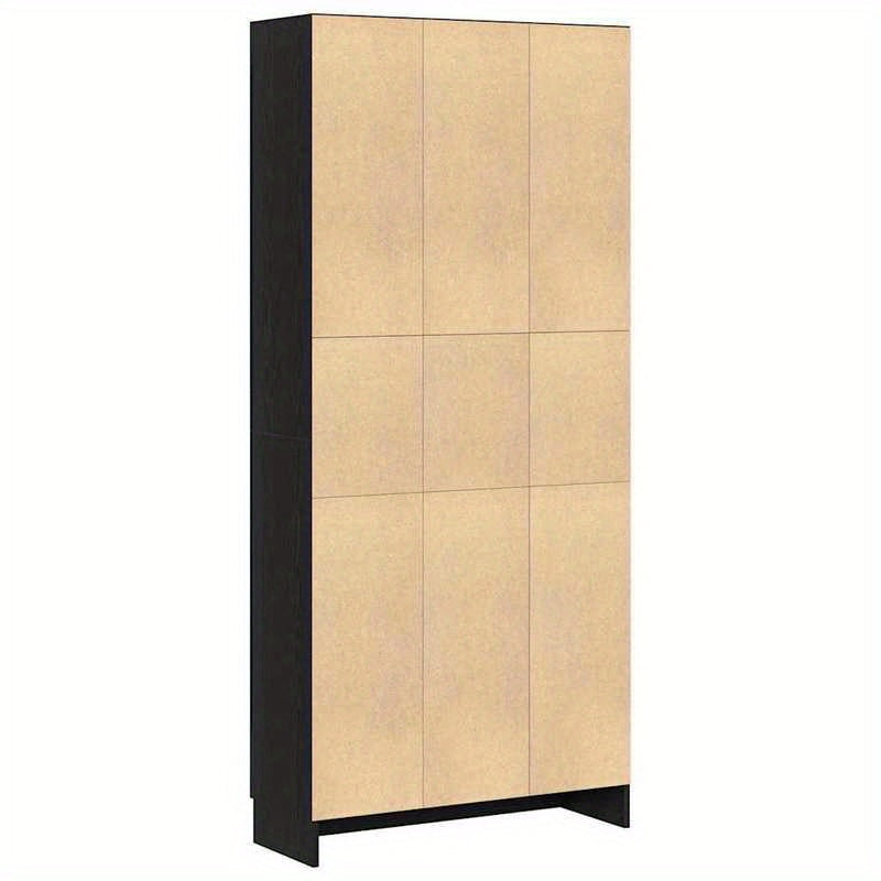 Boekenkast – Boekenrek – Opbergkast – Vakkenkast – Wandkast – Zwart Eikenhout – 82,5x30,5x185 cm – Hoge Draagkracht 999 kg