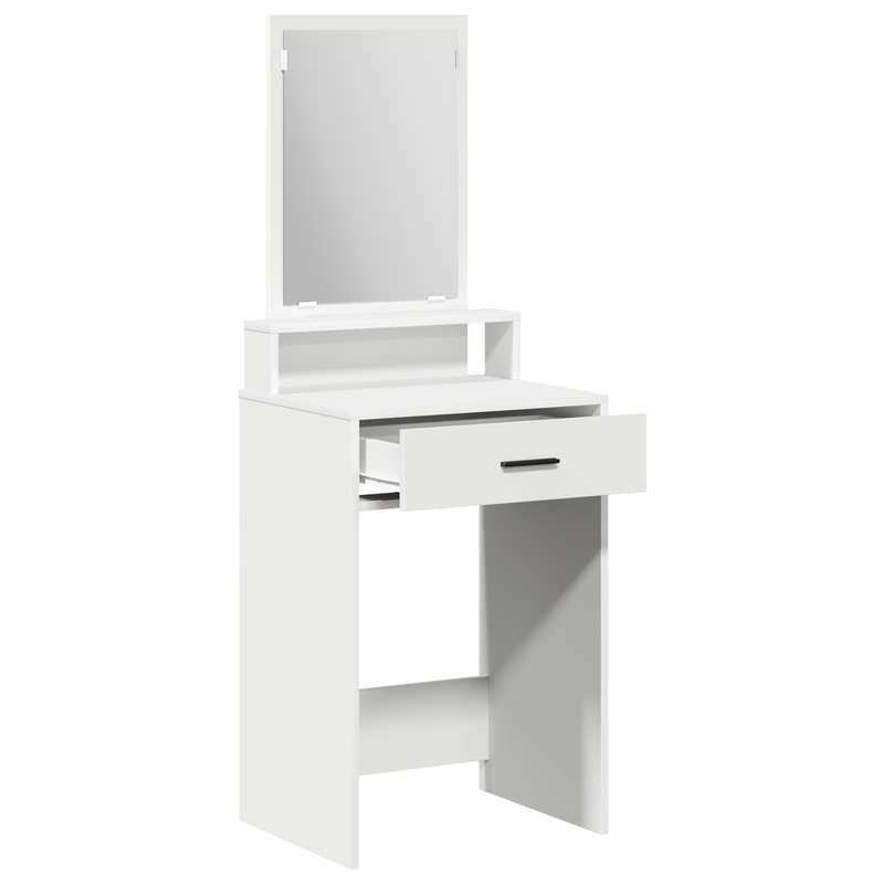 Dames Kaptafel – Make-up Tafel – Schminktafel – Dressing Table – Vanity Desk – Massief Hout – Ruime Opbergladen – Wit