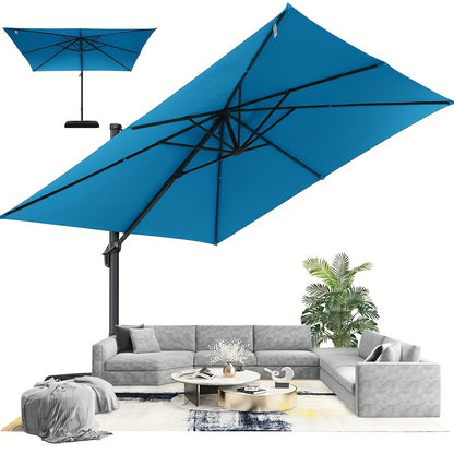 Buitenparasol – Terrasparasol – Tuinparasol – Zweefparasol – 3×3 Meter – Verstelbare Hoogte – Draaibaar 360° - Beige