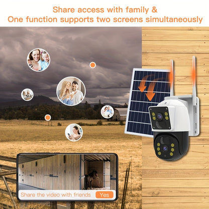 Draadloze Beveiligingscamera – Wifi Loze Camera – 3G/4G Camera – Buiten Camera – PTZ Bewegingsmelder – 3-Stuks Set – 2K HD Nachtzicht – Zonne-energie Met Simkaart