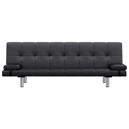 Slaapbank – Bedbank – Slaapstoel – Logeerbed – Bank – Verstelbaar – Polyester Bekleding – Inclusief 2 Kussens