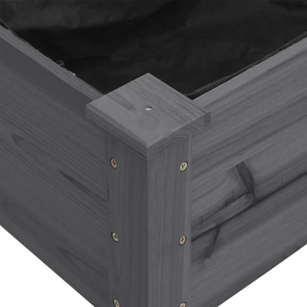 118x59x76 cm Solid Wood Gray Plant Pot | Removable, Temporary, Large Capacity with Drainage Holes, Suitable for Indoor and Outdoor Use