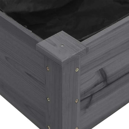 118x59x76 cm Solid Wood Gray Plant Pot | Removable, Temporary, Large Capacity with Drainage Holes, Suitable for Indoor and Outdoor Use