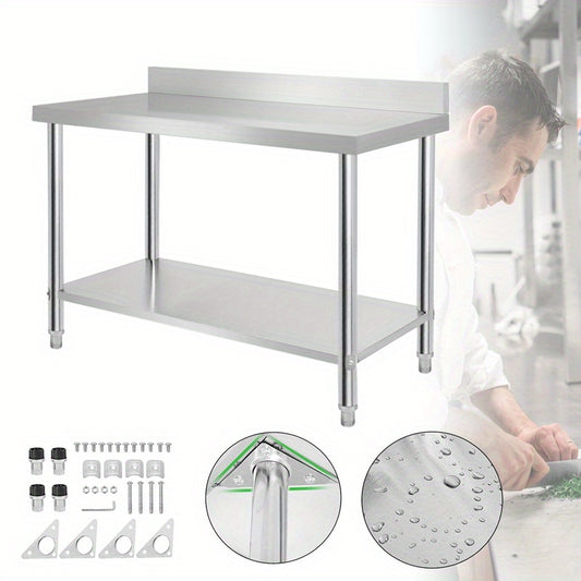 Werkbank – Werktafel – Inklapbare Werkbank – Werkbank Met Lades – Opvouwbare Werkbank – RVS – Verstelbare Poten – Ruime Opbergruimte – Spatwand – 100x60x85 cm – Max Belastbaarheid 160 kg