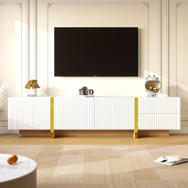 Tvmeubel – Televisiekast – Tv Kast – Tv Meubel – Tv Dressoir – 190 cm – Met 3 Deuren en 2 Lades – Lichtgewicht en Modern Design