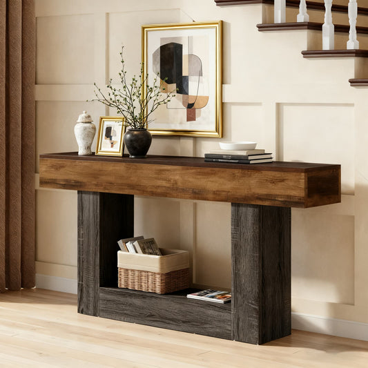 Sidetable – Consoletafel – Haltafel – Wandtafel – Dressoir – Landelijk Design – 160 cm Breed – MDF & Hout