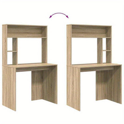 Hoekbureau – Bureau – Werkplek – Computertafel – Schrijftafel – L-vormig – Sonoma Eikenhout – Compact 91x50 cm – Met Opberglade