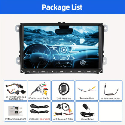 Autoradio – Car Stereo – Auto Radio – Multimedia Speler – Navigatiesysteem – 9 Inch IPS Touchscreen – Android 13 Systeem – Draadloos Carplayer & AHD Achteruitrijcamera - 22.86cm