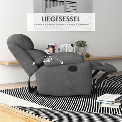 Relaxfauteuil – Fauteuil – Lounge Stoel – Sleeper Chair – TV Stoel – Ergonomisch Ontwerp – Hoogwaardig Schuim – Grijs Linnen