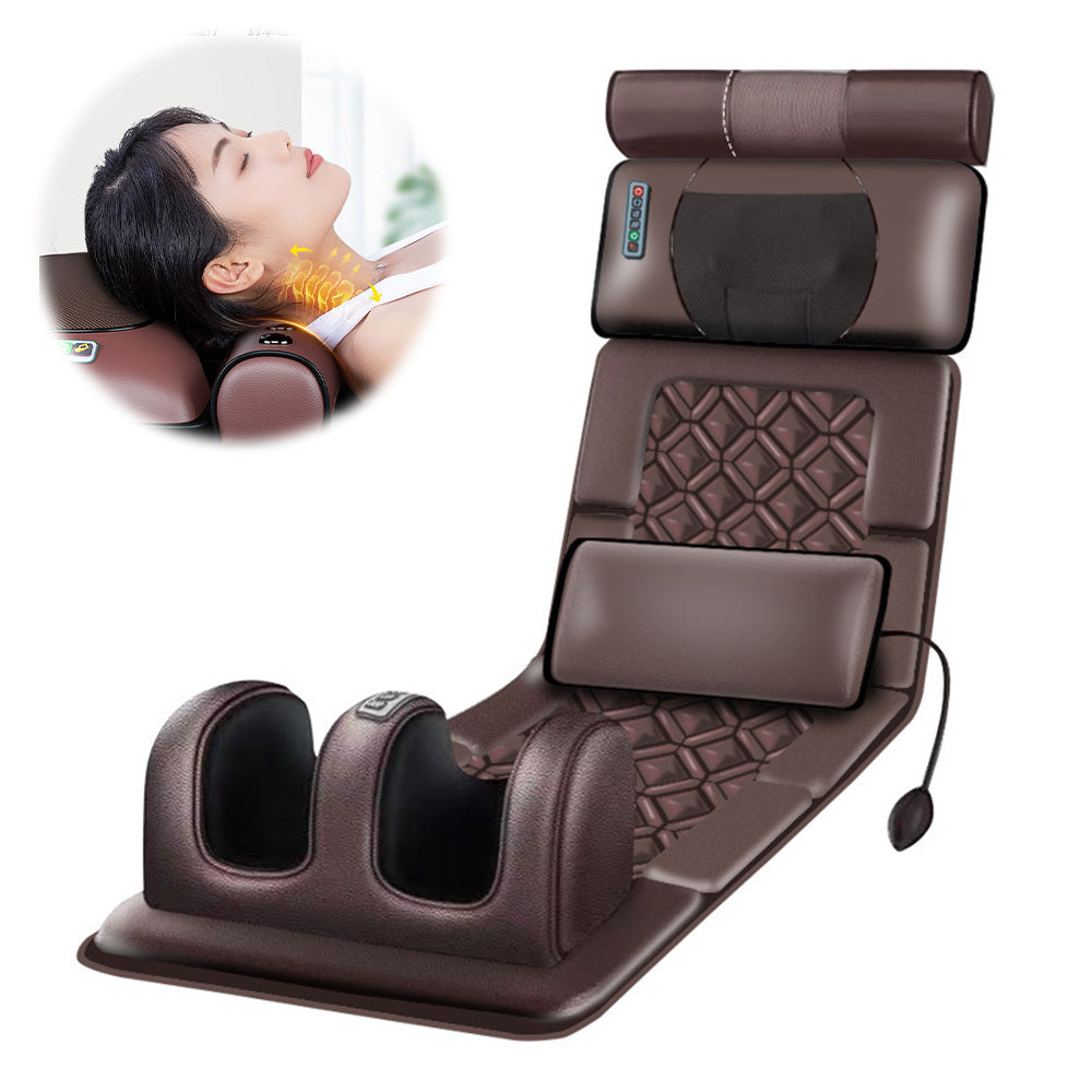 Massagekussen – Shiatsu Kussen – Nekmassage Apparaat – Rugkussen – Elektrisch Massagekussen – 3 Snelheden – Warmtefunctie – 10 Vibratiemotoren