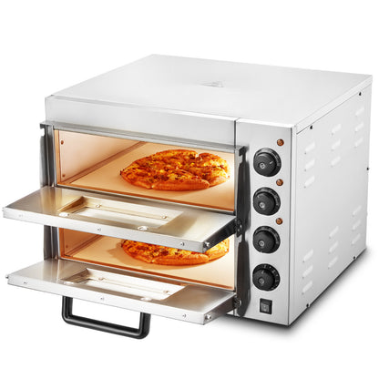 Pizzaoven – Elektrische Oven – Tafelmodel – Pizza Maker – Pizza Grill – RVS Materiaal – Geschikt Voor 16 Inch Pizza’s