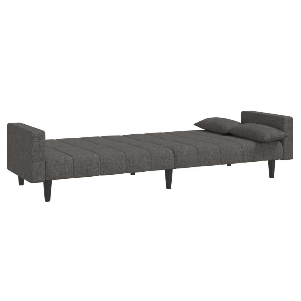 Slaapbank – Slaapstoel – Bedbank – Logeerbed – Futonbank – Crème Kleur – 2-Persoons – Met Stof Bekleding – Met Stevig Metalen Onderstel