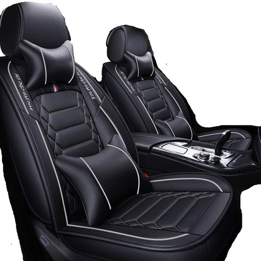 Autostoelhoes – Stoelhoes Auto – Autostoelbeschermer – Stoelhoezenset – Autostoelhoes Universeel – PU Leer – Waterdicht – Volledige Set Voor- en Achterstoelen