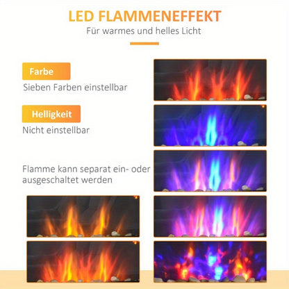Elektrische Sfeerhaard – Elektrische Haard – Open Haard – Kachel – Verwarming – Realistisch Vlameffect – 1000/2000W Instelbaar