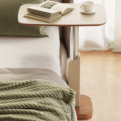 Bijzettafel – Sidetable – Nachtkastje – Banktafel – Laptoptafel – Verstelbare Hoogte 68,5 cm – 360° Draaibaar Tafelblad