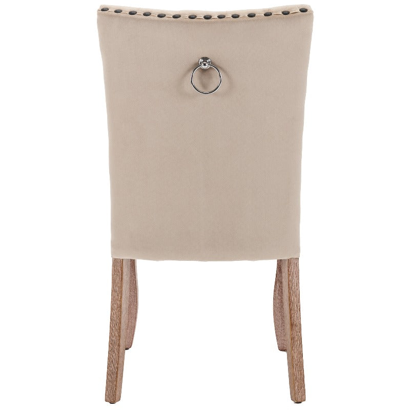 Eetkamerstoelen – Stoelen – Dining Chairs – Zithoekstoelen – Retro Stoelen – Set Van 6 Camel Beige – Fluweelachtige Bekleding – Massief Houten Poten