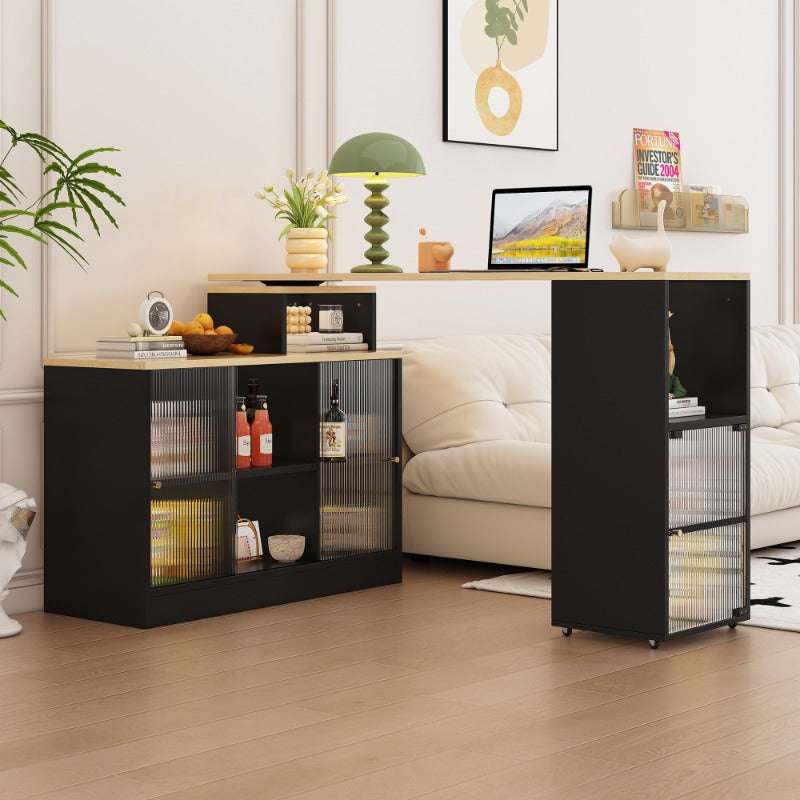 Verstelbare Bar Tafel – Bistro Tafel – Statafel – Werktafel – Hoge Tafel – 360° Draaibaar Tafelblad – Stevige Metalen Constructie