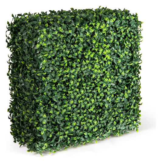 Kunststof Buxushagenwand – Kunsthagenwand – Groene Wandpaneel – Kamerafscheiding – Privacy Scherm – Onderhoudsvrij – Aluminium Frame – 92x38x86 cm – Groen