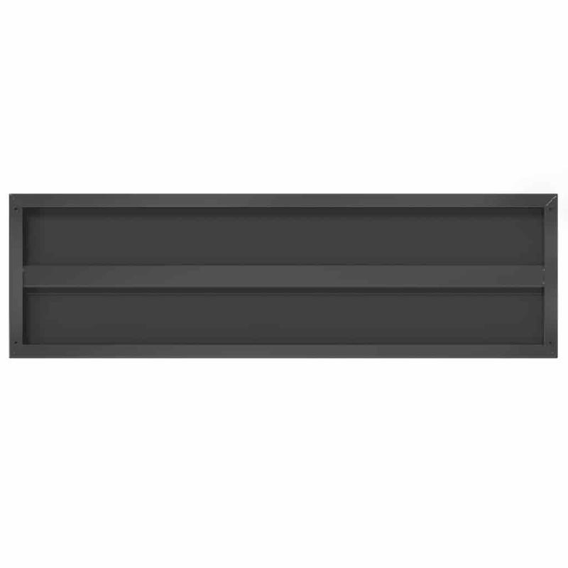 Wandplank – Wandrek – Boekenplank – Muurplank – Zwevende Plank – Roestvrij Staal – 100x30x3 cm – Zwarte Coating – Maximale Draagkracht 50 kg