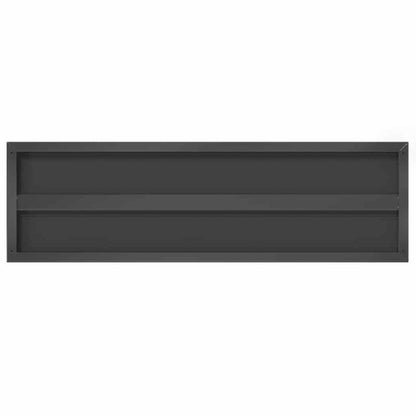 Wandplank – Wandrek – Boekenplank – Muurplank – Zwevende Plank – Roestvrij Staal – 100x30x3 cm – Zwarte Coating – Maximale Draagkracht 50 kg