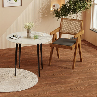 Eettafel – Tafel – Dinertafel – Keukentafel – Moderne Tafel – Sintered Stone Blad – Kras- en Hittebestendig – Zwart Metalen Poten