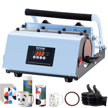 Bekerpers – Mokpers – Sublimatiepers – Thermosflespers – Steel – Geschikt Voor 11-30 Oz Mokken – Touchscreen Met Instelbare Tijd En Temperatuur
