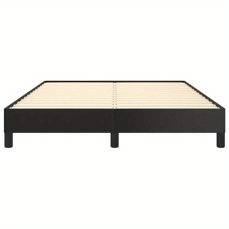 Black Bed Frame 140X200 Cm Made of Faux Leather. It'S Practical, Removable, And Suitable for Year-Round Use.