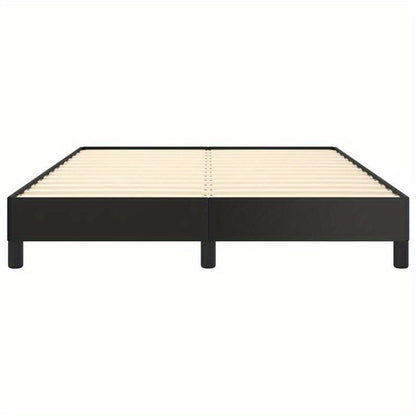 Black Bed Frame 140X200 Cm Made of Faux Leather. It'S Practical, Removable, And Suitable for Year-Round Use.