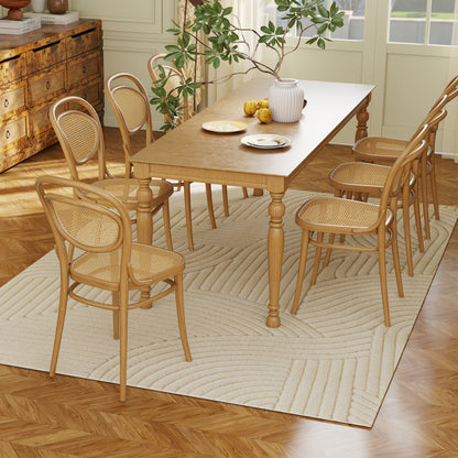 Vloerkleed – Tapijt – Karpet – Mat – Laagpolig – Crèmekleur – Machinegeweven – 15 mm Poolhoogte – Slipvast