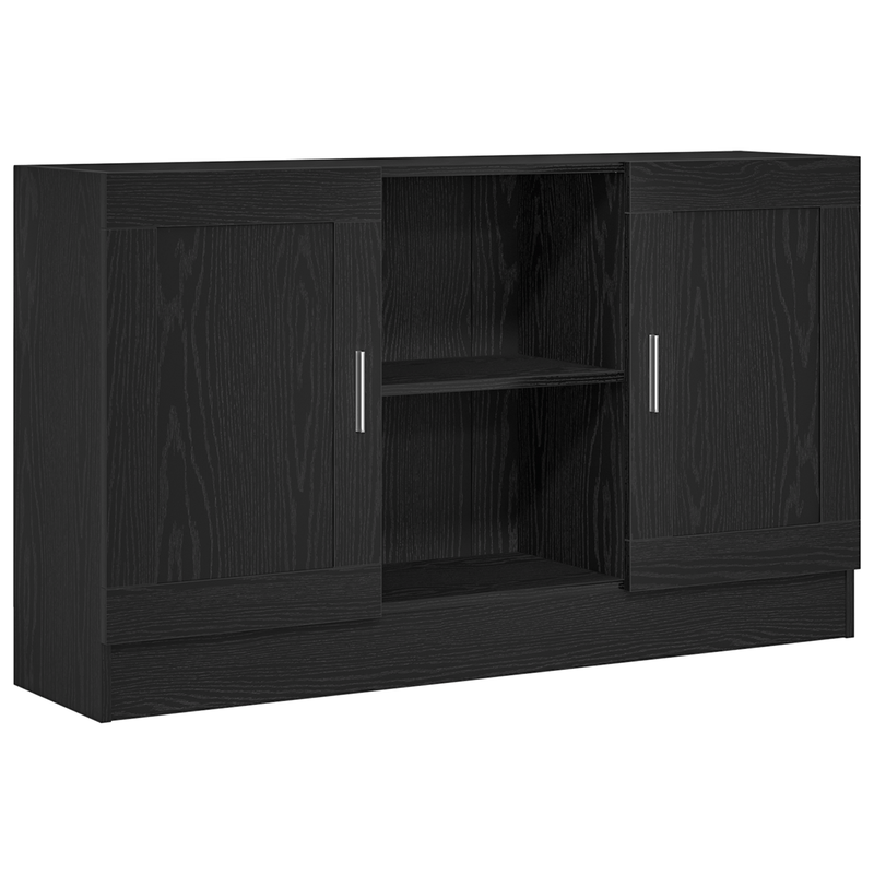 Black Oak Sideboard 120x30.5x70 cm Engineered Wood Storage Cabinets/TV Cabinets/Hallway Cabinets/Sideboards. This modern sideboard features an elegant, durable, weather-resistant, and moisture-resistant wooden structure with