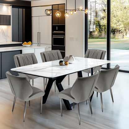 Eetkamerstoel – Stoel – Kuipstoel – Armstoel – Designstoel – Ergonomisch Gevormd – Memory Foam Zitting – Met Metalen Onderstel – Donkergrijs