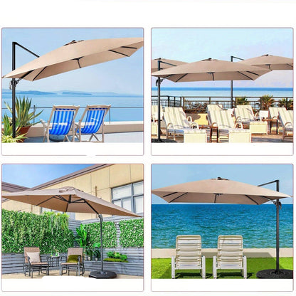 Zweefparasol – Hangparasol – Tuinianparasol – Terrasparasol – 3 Meter Diameter – Roestbestendig Stalen Frame