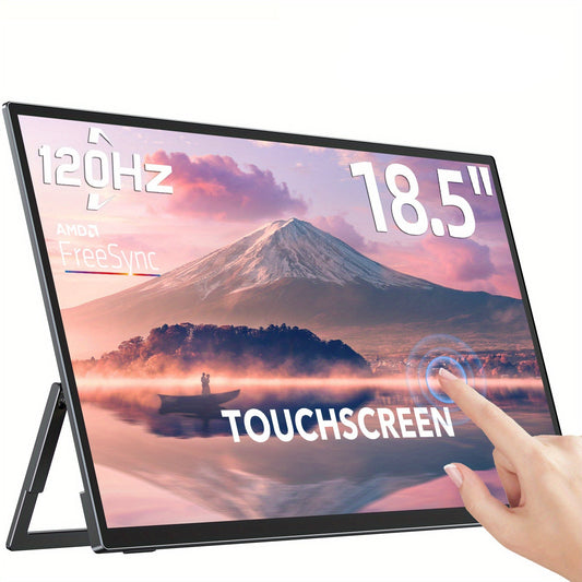 Gaming Monitor – Gaming Scherm – Portable Monitor – Tweede Scherm – Touchscreen Monitor – 18,5 Inch – 120Hz Verversingssnelheid – FreeSync – sRGB Kleur – USB-C – VESA Montage – Frameless Design