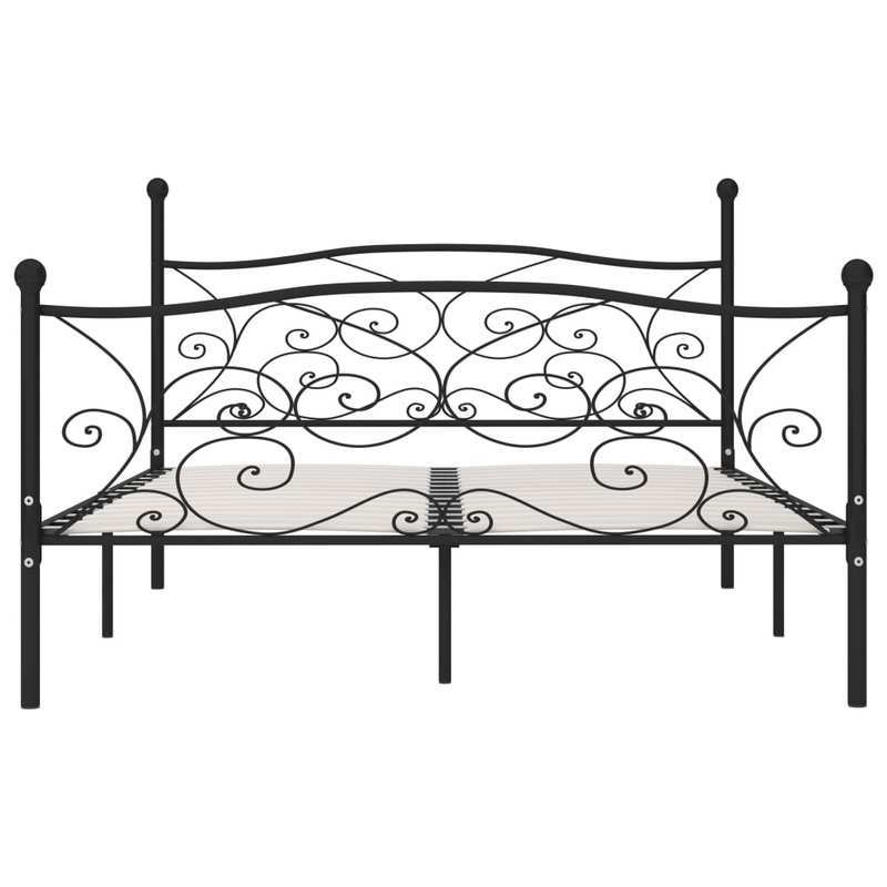 Heavy-Duty Metal Bed Frame - Full/Double Size (200x200cm/ 78x79in), Tool-Free Assembly, Sturdy Non-Wood Platform Bed Base for Modern, Minimalist, Industrial, or Scandinavian Bedrooms - Easy Assembly & Space-Saving Design, Bed