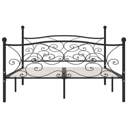 Heavy-Duty Metal Bed Frame - Full/Double Size (200x200cm/ 78x79in), Tool-Free Assembly, Sturdy Non-Wood Platform Bed Base for Modern, Minimalist, Industrial, or Scandinavian Bedrooms - Easy Assembly & Space-Saving Design, Bed