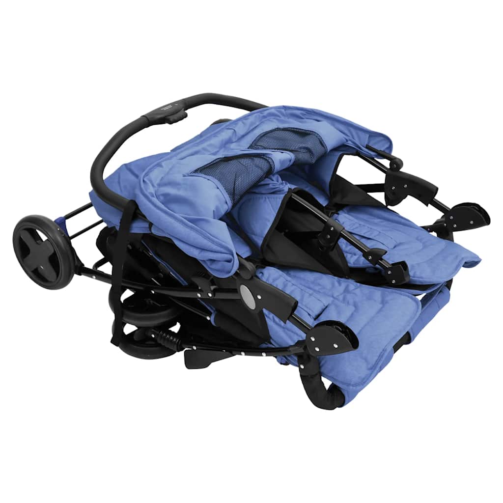 Twinwagen – Tweelingbuggy – Duowagen – Tandem Kinderwagen – Duokinderwagen – Staal Frame – Verstelbare Zitplaatsen